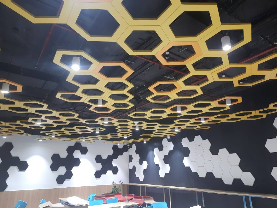 12,000 sq ft business-park commons, Thane — moisture-resistant finish, 2024